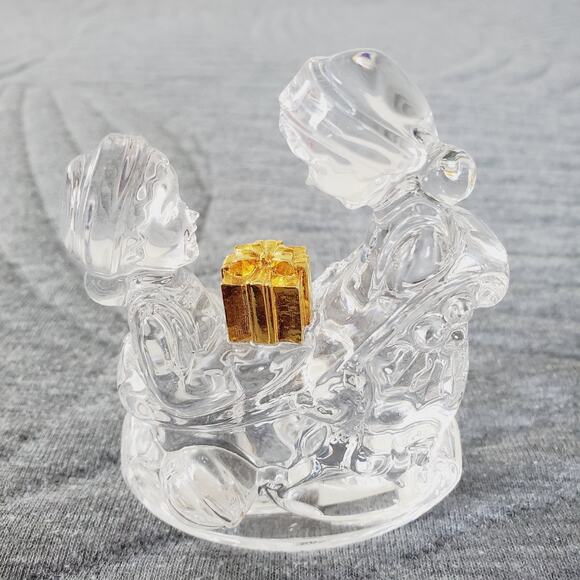 VNT Marquis Waterford Crystal Christmas Figurine Elves Packing The Sleigh Boxed - Picture 2 of 7